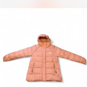 The North Face Peach Hooded Puffer Jacket